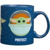 Silver Buffalo Star Wars The Coffee is Strong In This One Ceramic Camper-Style Coffee Mug, 20-Ounces(Blue)