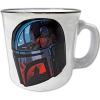 Silver Buffalo Star Wars The Coffee is Strong In This One Ceramic Camper-Style Coffee Mug, 20-Ounces(Mandalorian Helmet)