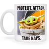 Silver Buffalo Star Wars The Coffee is Strong In This One Ceramic Camper-Style Coffee Mug, 20-Ounces(Take Naps)