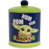 Silver Buffalo Star Wars The Mandalorian Baby Yoda Grogu Nom Nom The Child Eating Frog Eggs Ceramic Cookie Snack Jar (Large)