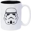 Silver Buffalo Star Wars Trooper Simple Mask Empire Logo Wax Resist 17.5oz Ceramic Pottery Mug(White & Black)