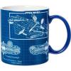 Silver Buffalo Strawberry Shortcake and Custard “Have a Berry Nice Day” Ceramic Mug, 20 Ounces(Blue/Multi)