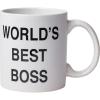 Silver Buffalo The Office Title Sign Ceramic Mug, 20 Ounce(World’s Best Boss)