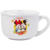 Silver Buffalo The Office Title Sign Ceramic Soup Mug With Vented Plastic Lid, 24 Ounces(Mickey and Minnie Apple a Day)