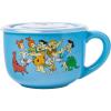 Silver Buffalo The Office Title Sign Ceramic Soup Mug With Vented Plastic Lid, 24 Ounces(The Flintstones)