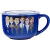 Silver Buffalo The Office Title Sign Ceramic Soup Mug With Vented Plastic Lid, 24 Ounces(The Office Stylized Characters)