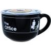 Silver Buffalo The Office Title Sign Ceramic Soup Mug With Vented Plastic Lid, 24 Ounces(The Office Title Sign)