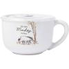 Silver Buffalo The Office Title Sign Ceramic Soup Mug With Vented Plastic Lid, 24 Ounces(Winnie The Pooh Monday Feeling)