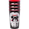 Silver Buffalo Warner Bros Friday the 13th 4 Pack Plastic Cup Set Featuring Jason Voorhees’s Mask, 22 Ounces