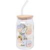 Silver Buffalo Wednesday Addams Family “On Wednesdays We Wear Black” Glass Jar Tumbler with Bamboo Lid and Glass Straw, 16 Ounces(Golden Girls Iridescent)