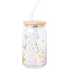 Silver Buffalo Wednesday Addams Family “On Wednesdays We Wear Black” Glass Jar Tumbler with Bamboo Lid and Glass Straw, 16 Ounces(Wicked Glinda)