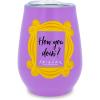 Silver Buffalo Winnie The Pooh Up and Away Double Wall Stainless Steel Stemless Tumbler w/Lid, 10-Ounces(Friends How You Doin Frame)