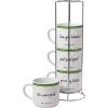 Silver Buffalo Winnie the Pooh 100 Acre Wood Destination 4-Pack Ceramic Mug Stack, 10-Ounces(Gilmore Girls Locations)