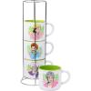Silver Buffalo Winnie the Pooh 100 Acre Wood Destination 4-Pack Ceramic Mug Stack, 10-Ounces(Golden Girls Palms)