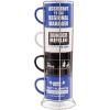 Silver Buffalo Winnie the Pooh 100 Acre Wood Destination 4-Pack Ceramic Mug Stack, 10-Ounces(white/Black/Blue)