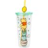 Silver Buffalo Winnie the Pooh Hunny Pot Green Cold Cup with Reusable Straw and Lid, 24 Ounces(24 Ounces)