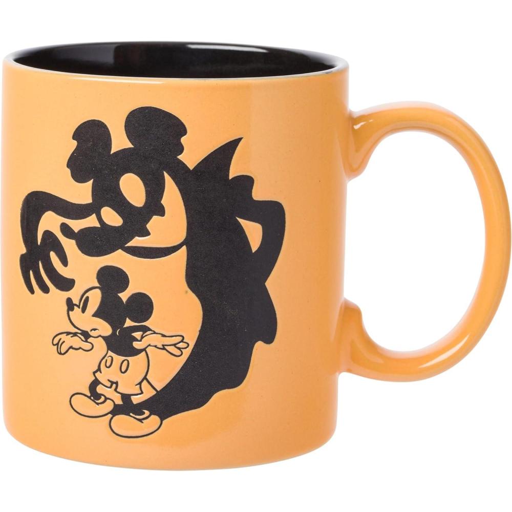imageSilver Buffalo Disney Mickey Mouse Halloween Spooky Ghost Shadow Wax Resist Ceramic Mug 20 Ounces