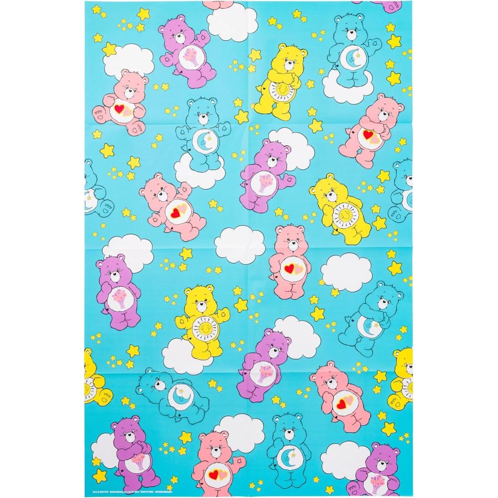 imageSilver Buffalo IT 12 Count Horror Printed Wrapping Paper Featuring Pennywise 20quot x 30quotCare Bears  Stars  and Clouds