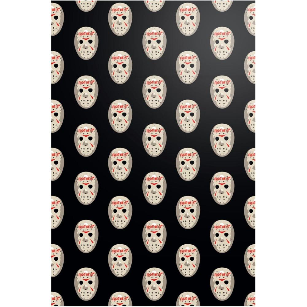 imageSilver Buffalo IT 12 Count Horror Printed Wrapping Paper Featuring Pennywise 20quot x 30quotFriday the 13th