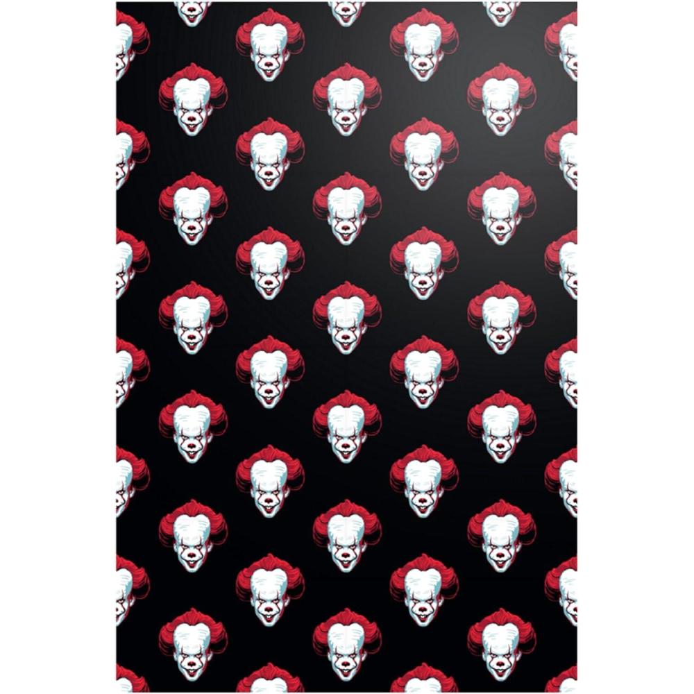 imageSilver Buffalo IT 12 Count Horror Printed Wrapping Paper Featuring Pennywise 20quot x 30quotIT Pennywise