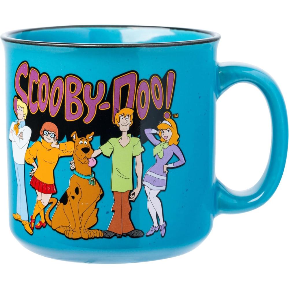 imageSilver Buffalo Scooby Doo Featuring Fred Shaggy Velma and Daphne Ceramic Camper Mug 20 OuncesScooby Doo Camper