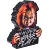 Silver Buffalo Chucky Wanna Play Mug Shot Large Die Cut MDF Box Wall Sign
