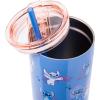 Silver Buffalo Disney Lilo and Stitch Double Walled Stainless Steel Tumbler Featuring Angel and Stitch, 22 Ounces
