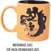Silver Buffalo Disney Mickey Mouse Halloween Spooky Ghost Shadow Wax Resist Ceramic Mug, 20 Ounces