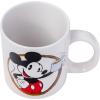 Silver Buffalo Disney Micky Minnie Heart Glitter Ceramic Coffee Mug, 14 Ounces(Brewtiful Morning)