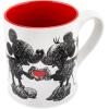 Silver Buffalo Disney Micky Minnie Heart Glitter Ceramic Coffee Mug, 14 Ounces(Mickey Minnie Heart Glitter)