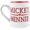 Silver Buffalo Disney Micky Minnie Heart Glitter Ceramic Coffee Mug, 14 Ounces(Mickey Minnie Heart Glitter)