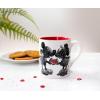 Silver Buffalo Disney Micky Minnie Heart Glitter Ceramic Coffee Mug, 14 Ounces(Mickey Minnie Heart Glitter)