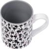 Silver Buffalo Disney Micky Minnie Heart Glitter Ceramic Coffee Mug, 14 Ounces(Mickey Mouse Face Pattern)