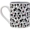 Silver Buffalo Disney Micky Minnie Heart Glitter Ceramic Coffee Mug, 14 Ounces(Mickey Mouse Face Pattern)