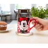Silver Buffalo Disney Micky Minnie Heart Glitter Ceramic Coffee Mug, 14 Ounces(Minnie Mouse Dots)