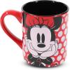 Silver Buffalo Disney Micky Minnie Heart Glitter Ceramic Coffee Mug, 14 Ounces(Minnie Mouse Dots)