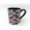 Silver Buffalo Disney Micky Minnie Heart Glitter Ceramic Coffee Mug, 14 Ounces(Minnie Mouse Face Pattern)