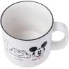 Silver Buffalo Disney Micky Minnie Heart Glitter Ceramic Coffee Mug, 14 Ounces(Peace Love Mickey)