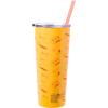 Silver Buffalo Gilmore Girls Double Walled Stainless Steel Tumbler with Straw Featuring Luke’s Logo, 22 Ounces