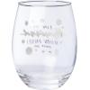 Silver Buffalo Gilmore Girls “I Love You a Thousand Yellow Daisies” Stemless Tear Drop Glass, 20 Ounces