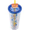 Silver Buffalo Gilmore Girls Plastic Cold Cup with Lid and Straw Topper Featuring Luke’s Diner, Stars Hollow, Chilton, and the Dragonfly Inn, 24 Ounces