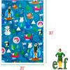 Silver Buffalo IT 12 Count Horror Printed Wrapping Paper Featuring Pennywise, 20″ x 30″(Buddy the Elf Snow Globe)