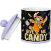 Silver Buffalo Lilo and Stitch Halloween Midnight Squiggles Give Me Candy Mummy 8″ 64oz Ceramic Cookie Jar