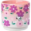 Silver Buffalo Peanuts 4” Snoopy Flower Pattern Reactive Glaze Ceramic Planter Pot
