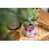 Silver Buffalo Peanuts 4” Snoopy Flower Pattern Reactive Glaze Ceramic Planter Pot