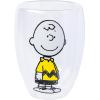 Silver Buffalo Peanuts Charlie Snoopy Woodstock 2pc 12.5oz. Double Walled Glass