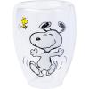 Silver Buffalo Peanuts Charlie Snoopy Woodstock 2pc 12.5oz. Double Walled Glass