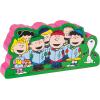 Silver Buffalo Peanuts Christmas Large Die Cut MDF Box Wall Sign Featuring Charlie Brown, Snoopy, Sally, Violet, Schroeder, Pig Pen, Linus, and Lucy