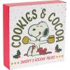 Silver Buffalo Peanuts “Cookies And Cocoa” Glitter Box Wall Sign Featuring Snoopy, 6″ x 6″ x 1.5″