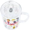 Silver Buffalo Peanuts Featuring Charlie Brown, Snoopy, Woodstock, Sally, Lucy, Linus, Schroeder, Franklin, and Pig-Pen Travel Glass Mug With Slide Close Lid and Handle, 14 Ounces